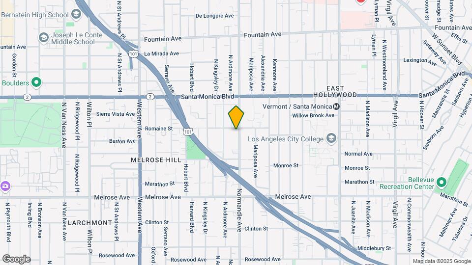 969 N Normandie Ave Mapa y Detalles de la Ubicación