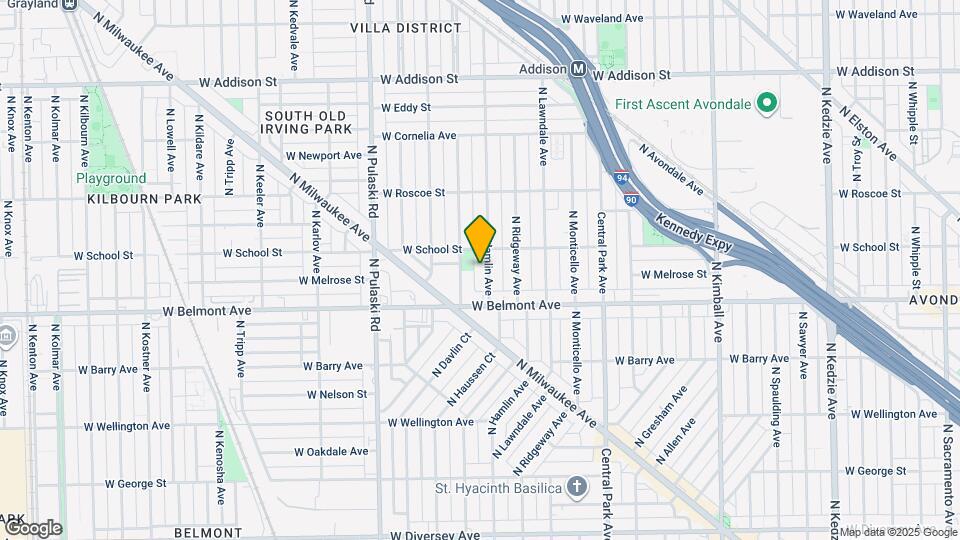 3238 N Hamlin Ave Map and Location Details