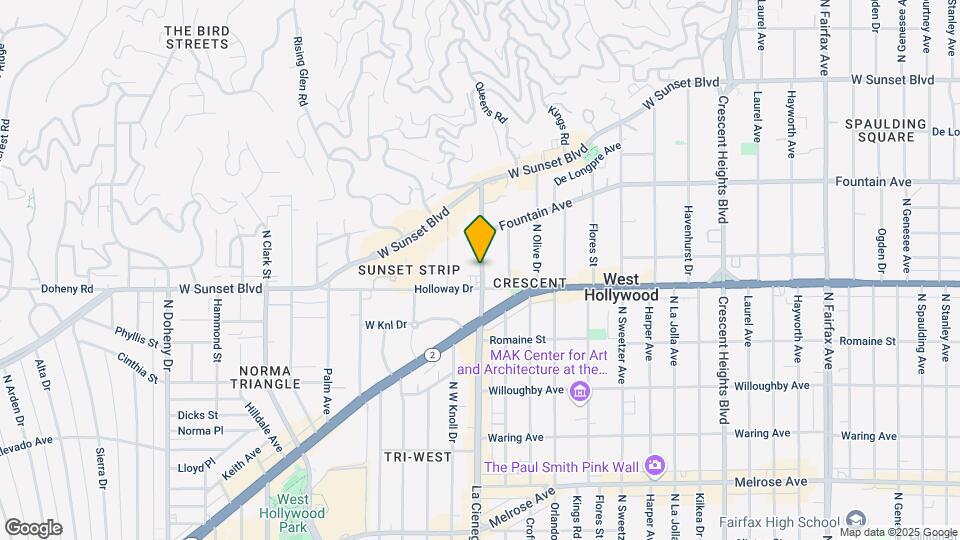 1121 N La Cienega Blvd Map and Location Details