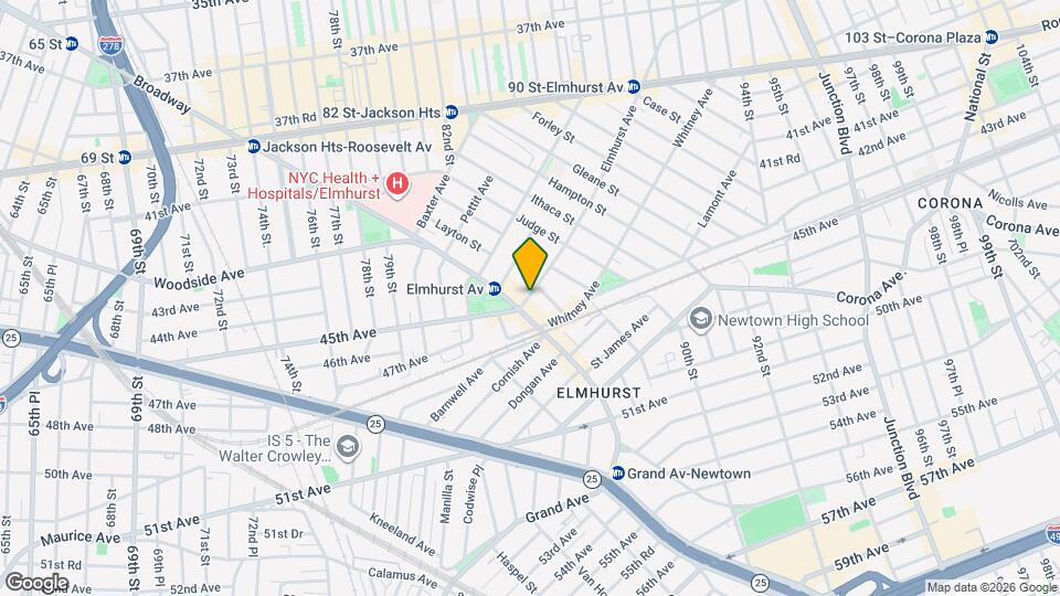 84-16 Elmhurst Ave Mapa y Detalles de la Ubicación
