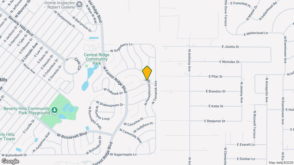 3632 N Honeylocust Dr Map and Location Details
