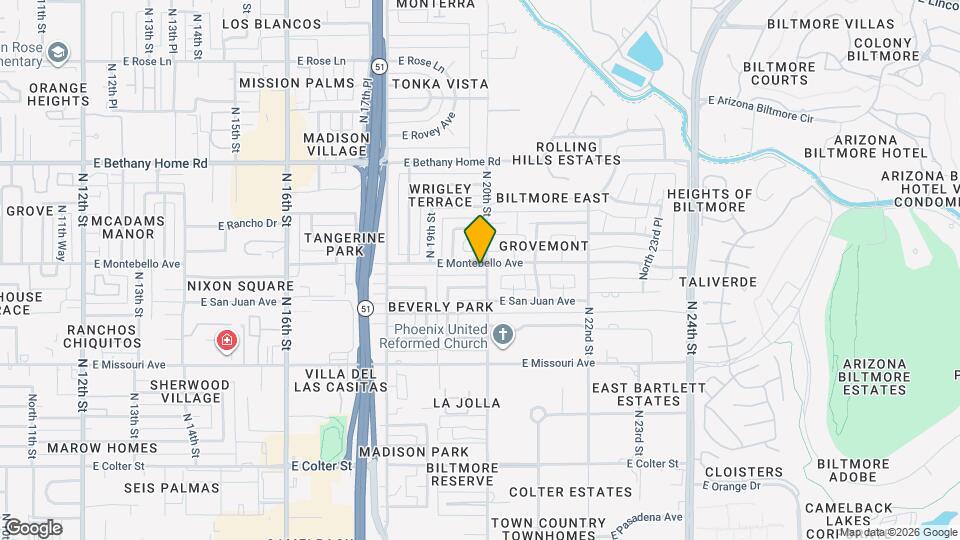 1953 E Montebello Ave Map and Location Details