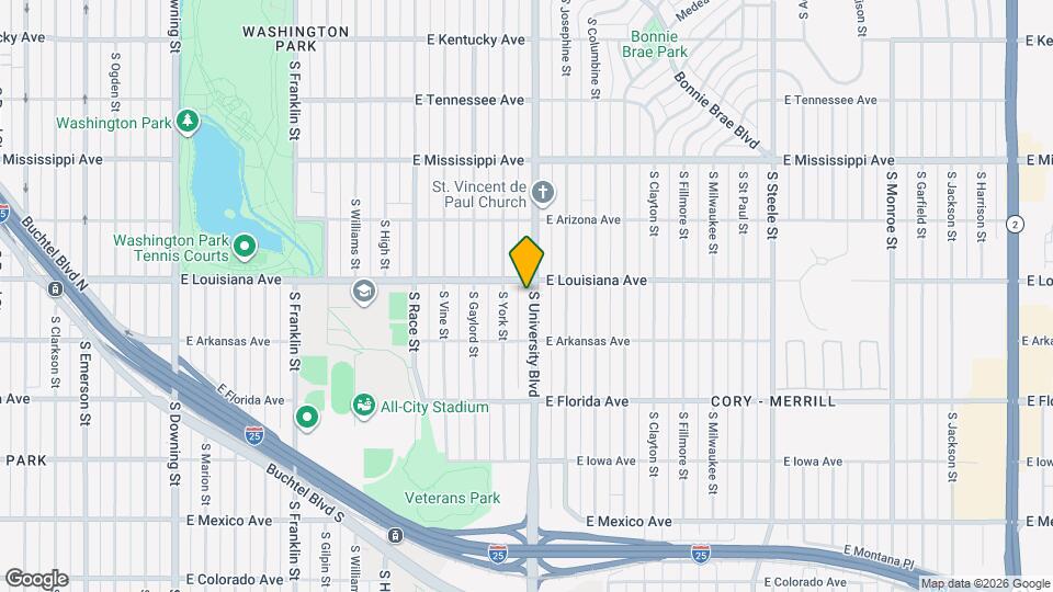 1317 S University Blvd Map and Location Details