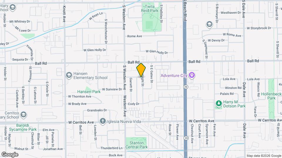 1303 S Courtright St Map and Location Details