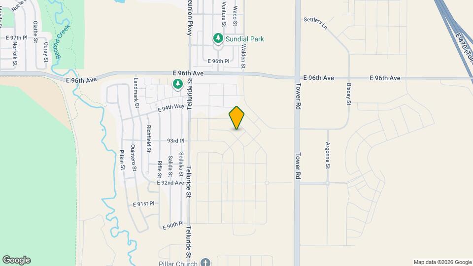 17945 E 94th Ave Mapa y Detalles de la Ubicación