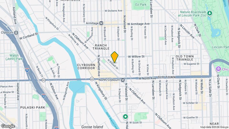 1667 N Bissell St Map and Location Details