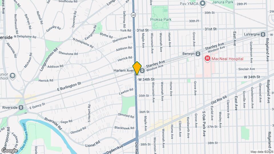 3345 S Harlem Ave Map and Location Details