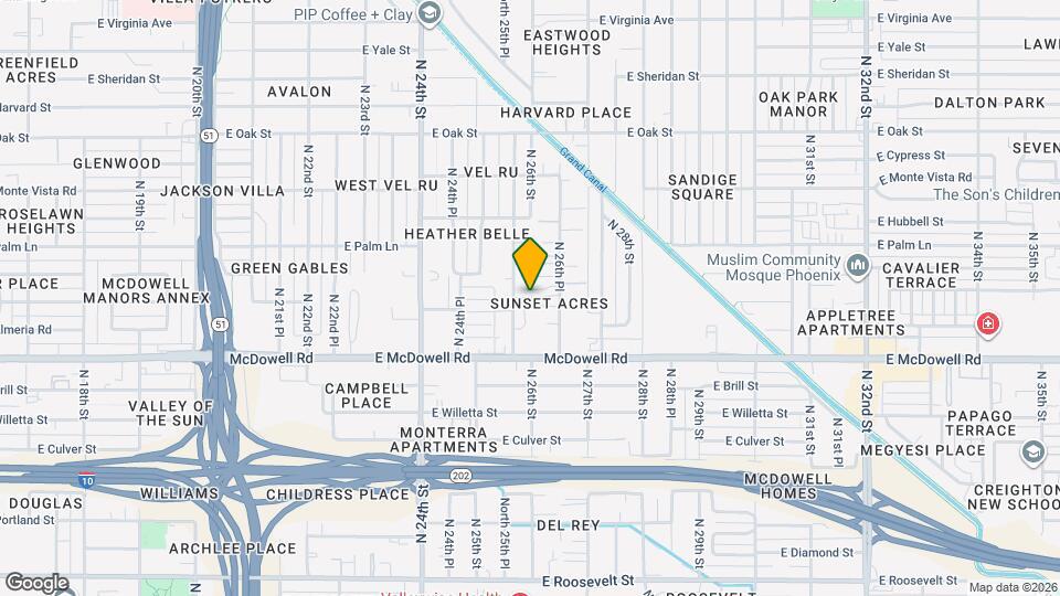 1803 North 25th Pl Map and Location Details