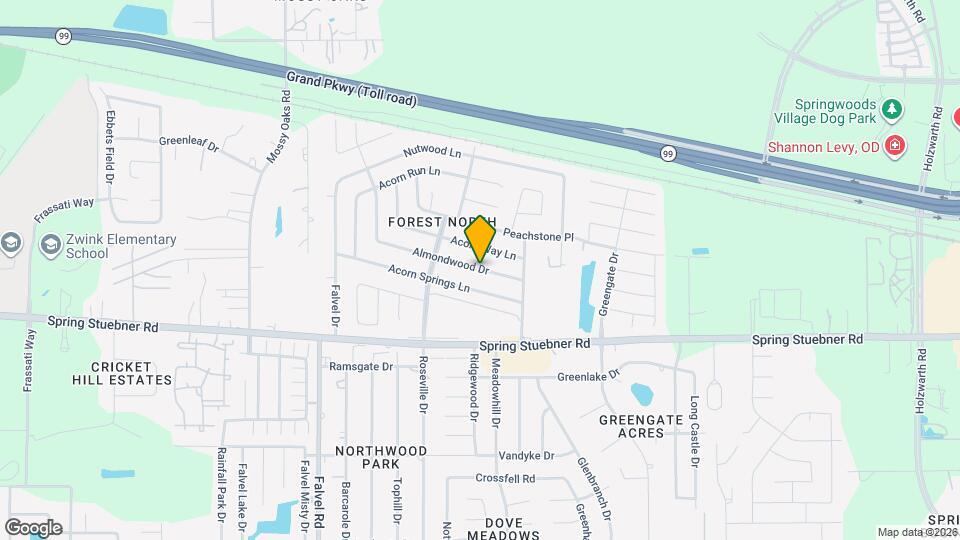 3402 Almondwood Dr Map and Location Details