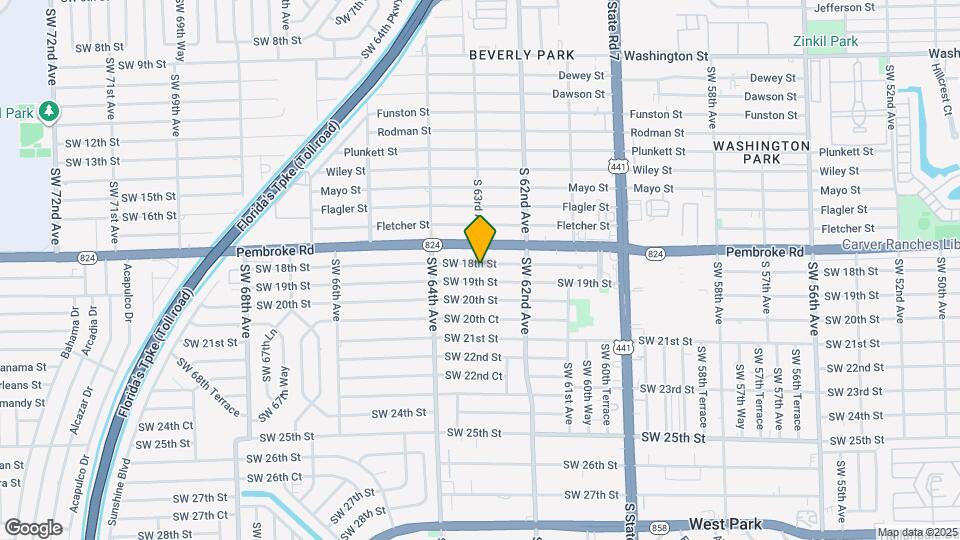 6280 SW 18th St Map and Location Details