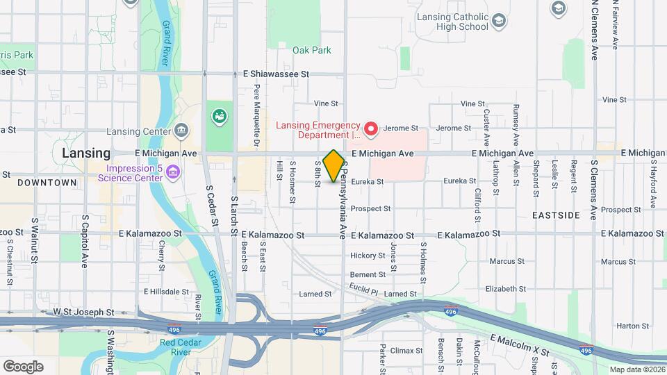 918 Eureka St Map and Location Details