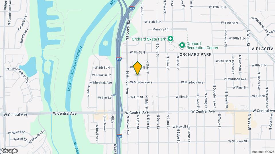 835 N Flora St Map and Location Details