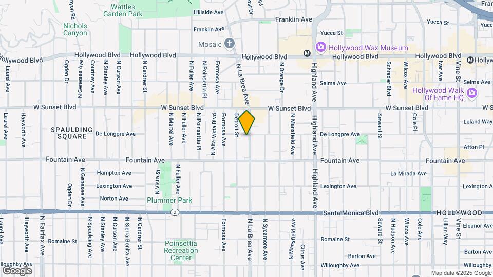 1351-1355 N La Brea Ave Map and Location Details