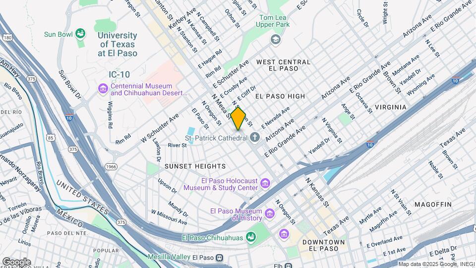 1217 N Mesa Map and Location Details