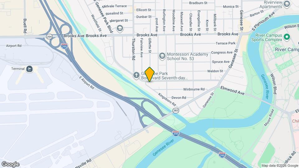 343 Genesee Park Blvd Map and Location Details