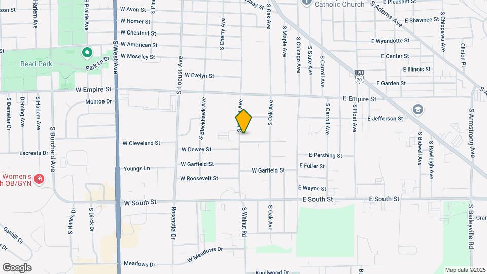 1443 S Walnut Ave Map and Location Details