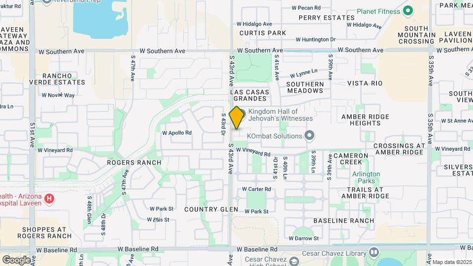 6630 S 42nd Ln Map and Location Details