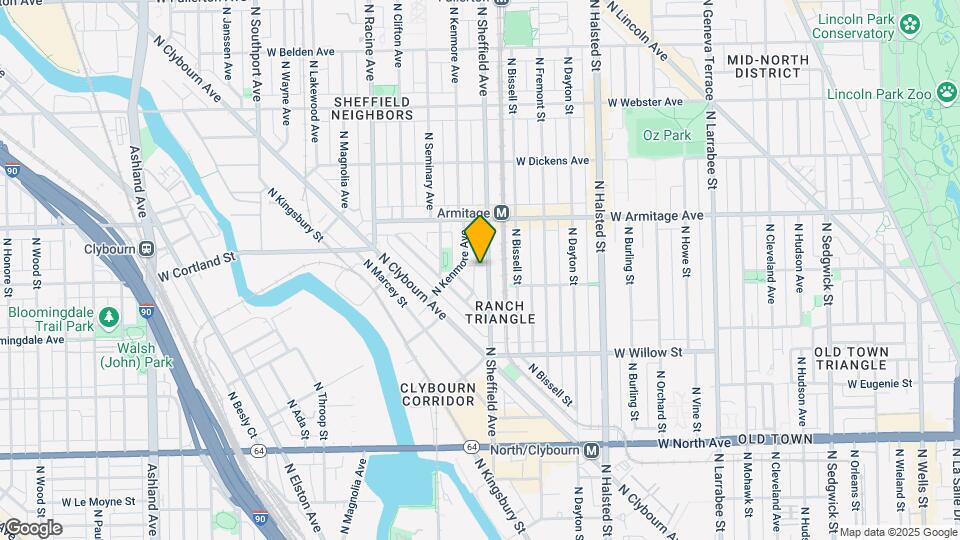 1916 N Sheffield Ave Map and Location Details