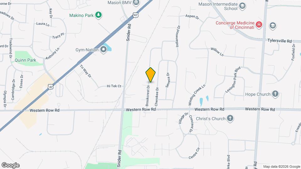 996 Brookcrest Dr Map and Location Details