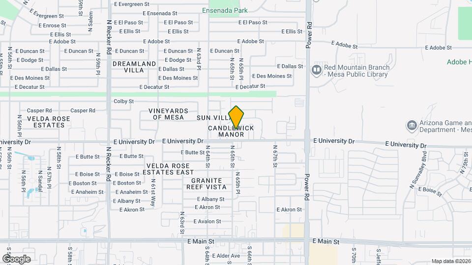 6454 E University Dr Map and Location Details