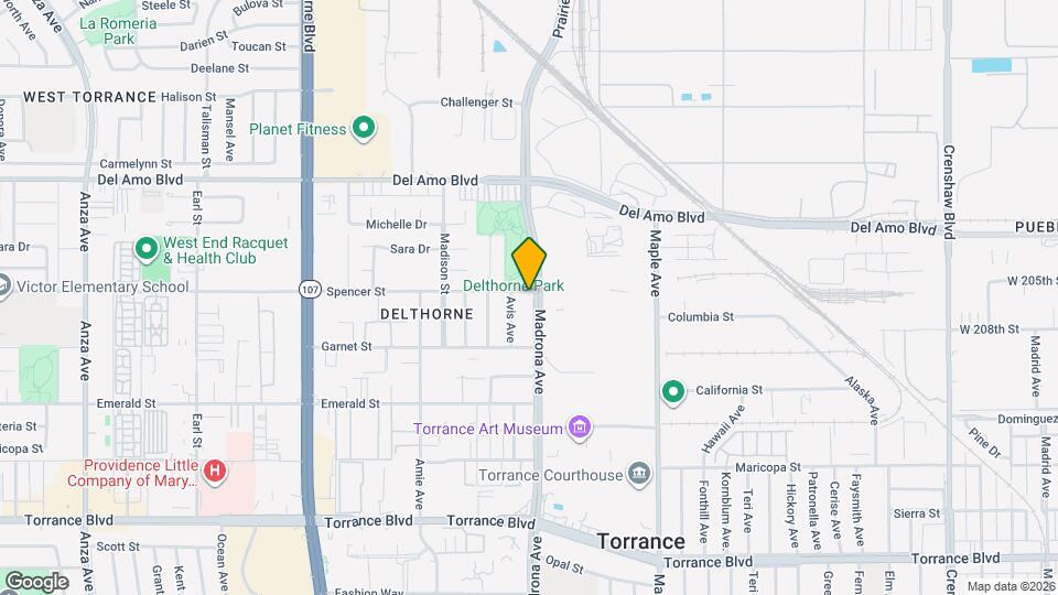 20503 Madrona Ave Mapa y Detalles de la Ubicación