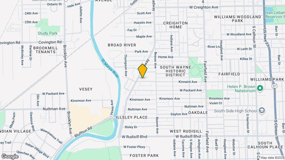 1150 Kinnaird Ave Mapa y Detalles de la Ubicación