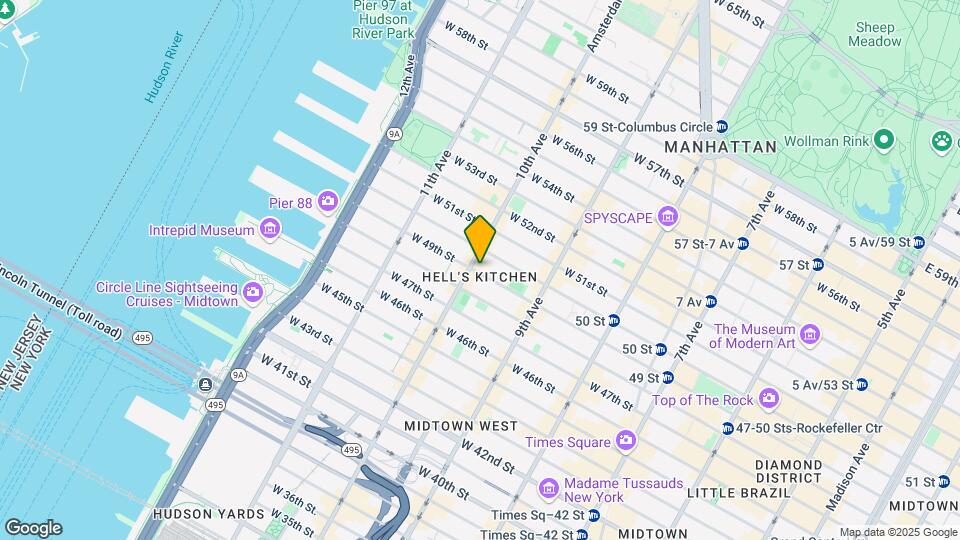 465 W 49th St Map and Location Details