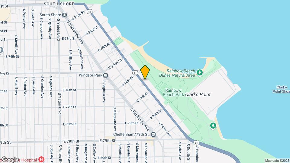 7641 S South Shore Dr Mapa y Detalles de la Ubicación