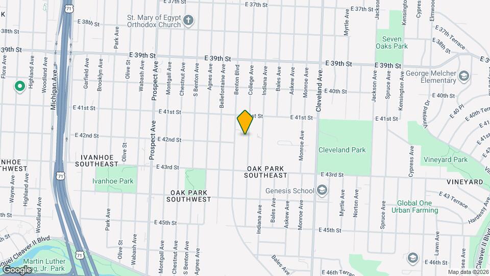 4140 College Ave Map and Location Details