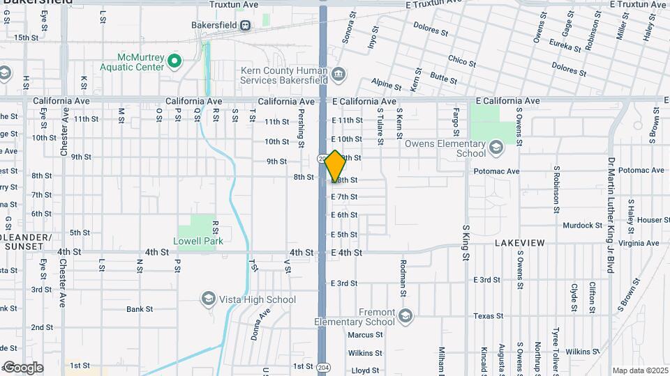 105 E 8th St, Unit A Map and Location Details