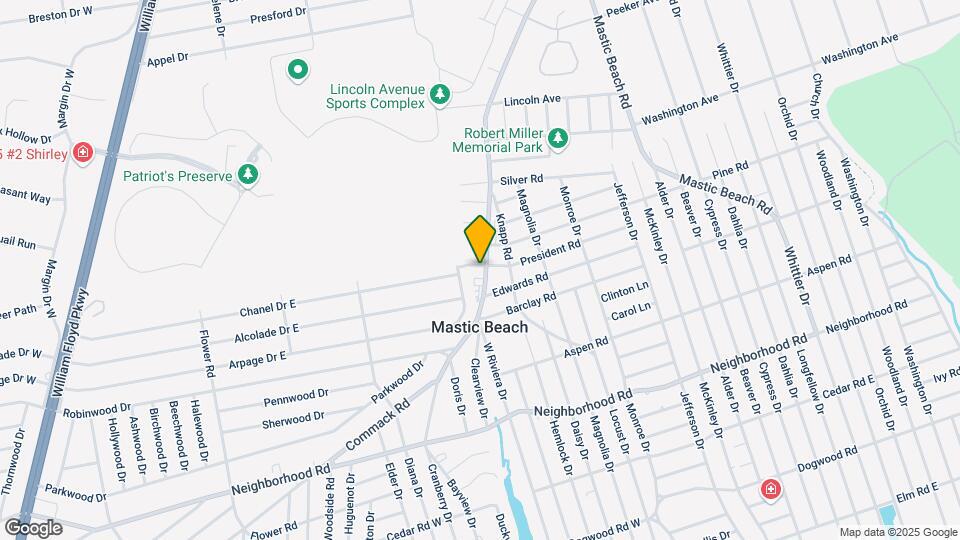 120 Mastic Rd Map and Location Details