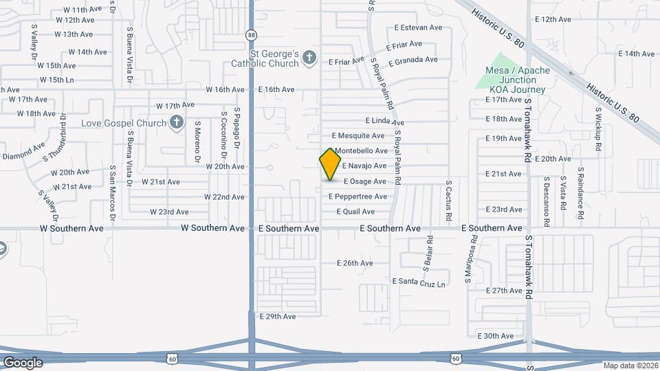 445 E Osage Ave Map and Location Details