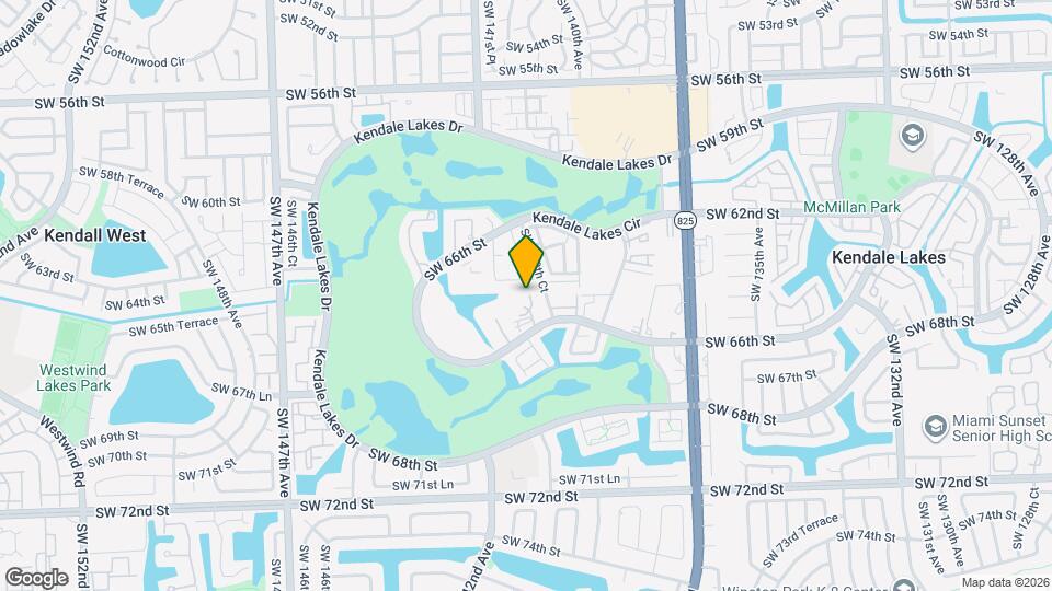 13951 Kendale Lakes Cir, Unit 304A Map and Location Details