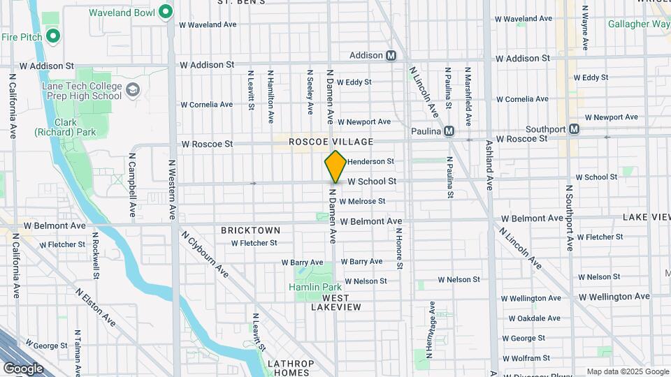 3249 N Damen Map and Location Details