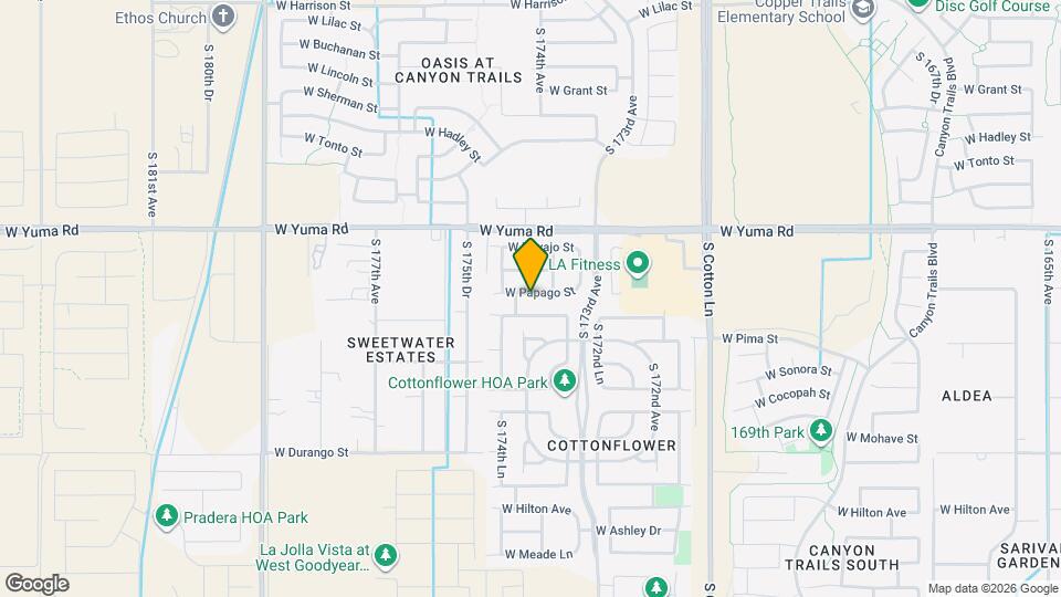 17421 W Papago St Map and Location Details