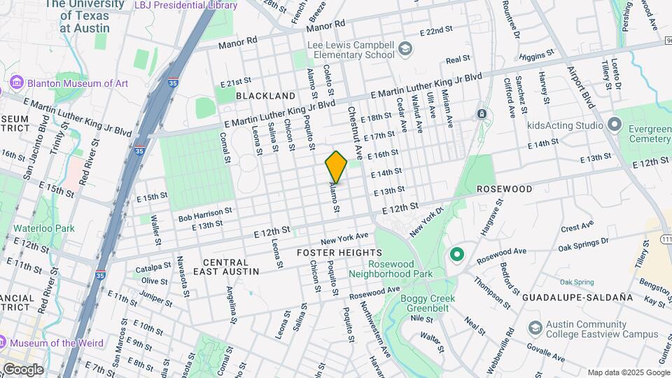 1307 Alamo St Map and Location Details
