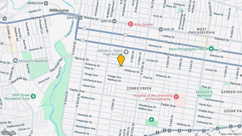5853 Delancey St Map and Location Details