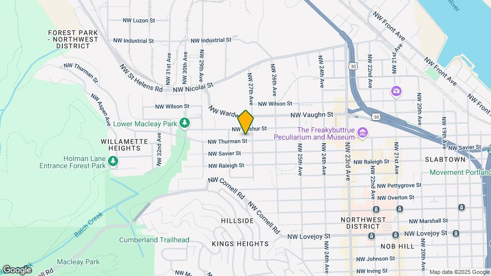 2725 NW Thurman St Map and Location Details