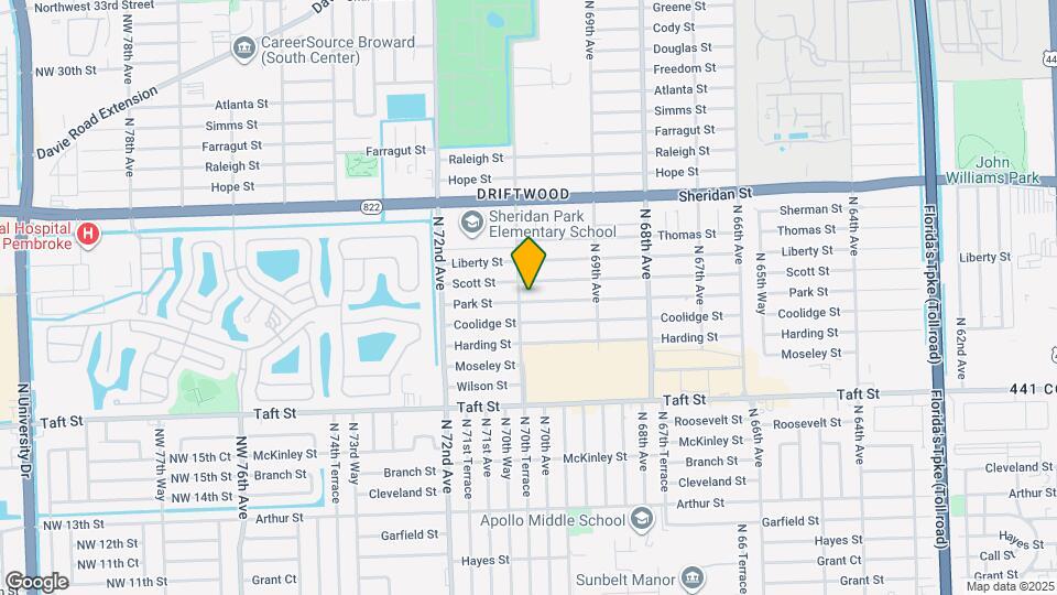 7021 Park St Map and Location Details