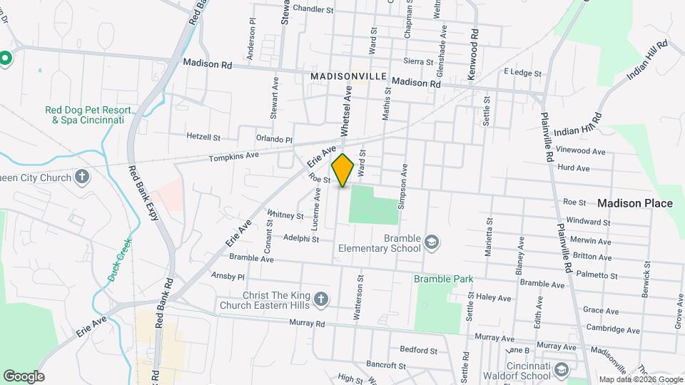 4524 Whetsel Ave Map and Location Details