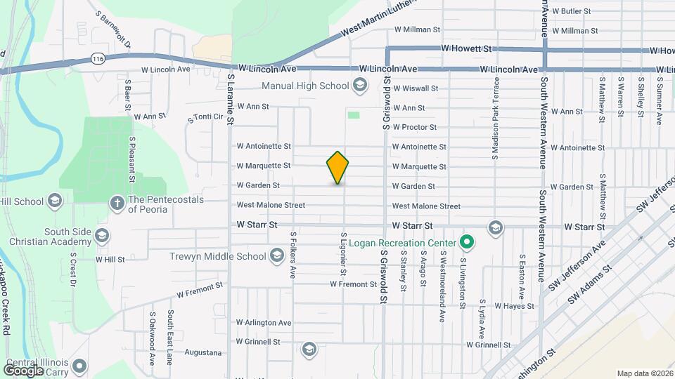 2704 W Garden St Map and Location Details