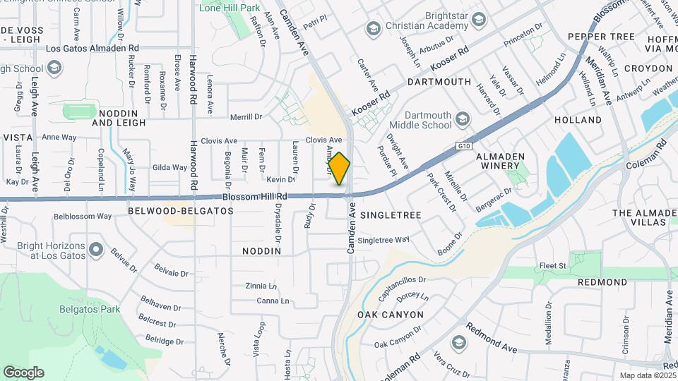 1609 Blossom Hill Rd Map and Location Details