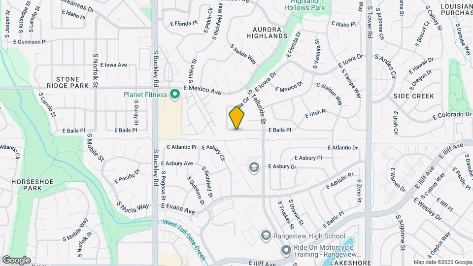 1851 S Salida Cir Map and Location Details