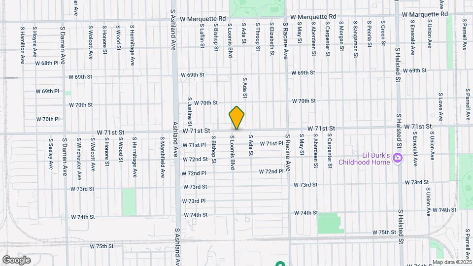 1329 W 71st St Map and Location Details