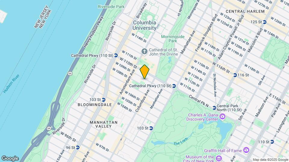 114 W 109th St Map and Location Details