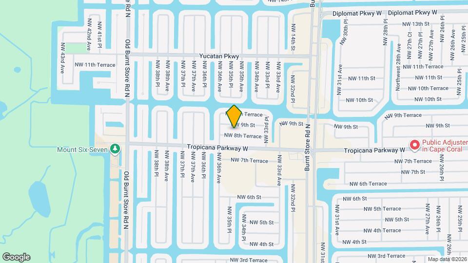 3511 NW 8th Terrace Map and Location Details