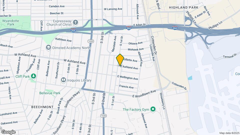112 E Ashland Ave Map and Location Details