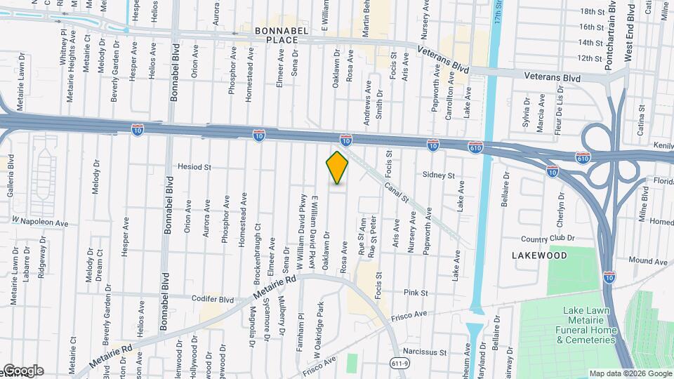 1007 Orchid St, Unit upper Map and Location Details