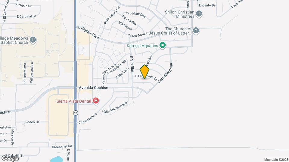 4877 Los Reyes Dr Map and Location Details