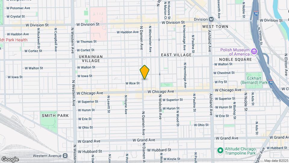 835 N Damen Ave, Unit 1 R Map and Location Details